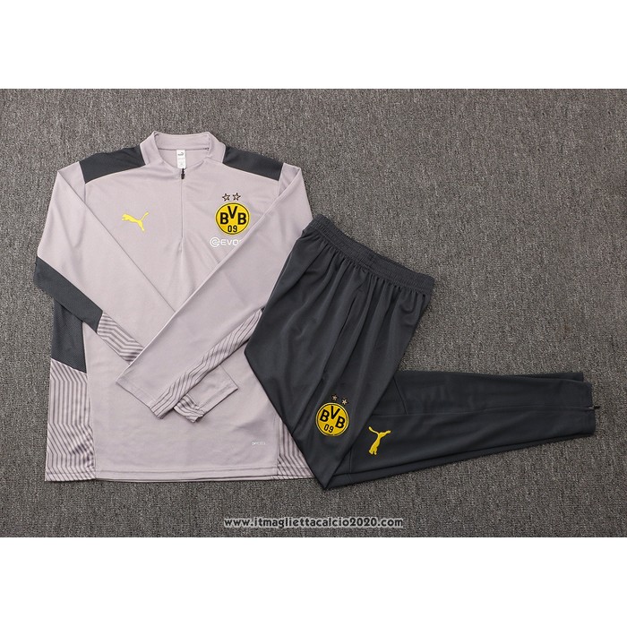Tuta da Track Felpa Borussia Dortmund 2021 2022 Grigio
